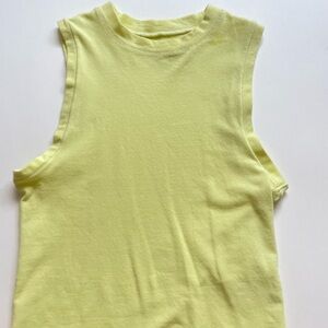 Urban Outfitters Neon Lemon Crop Tank Top